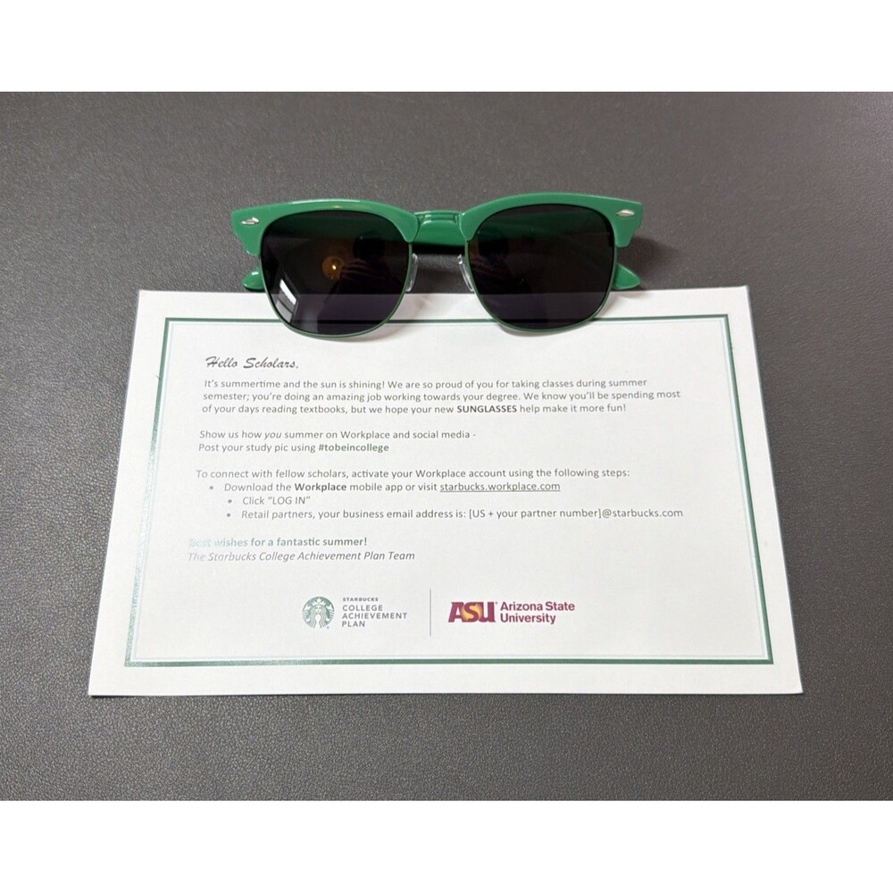 Starbucks ASU Exclusive Limited Rare Sunglasses College Achievement Plan NEW